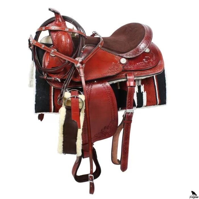 Western Amigo Saddle COMPLETE hnedé